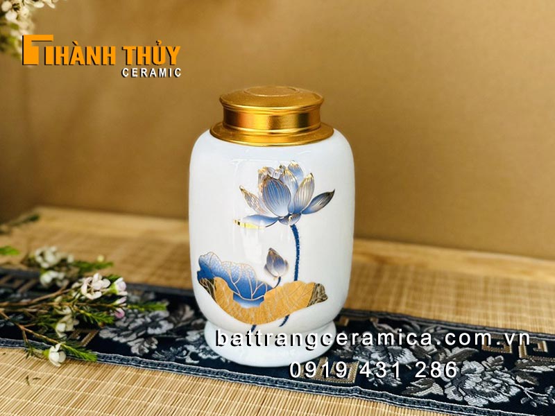 Hũ đựng trà in logo độc đáo quà tặng đại hội sang trọng 