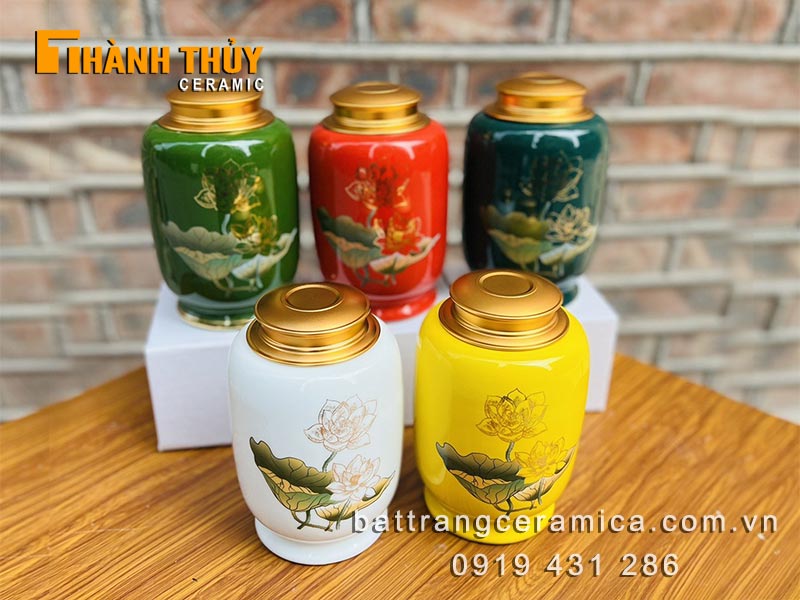 Hũ đựng trà sang trọng quà tặng VIP in logo độc đáo