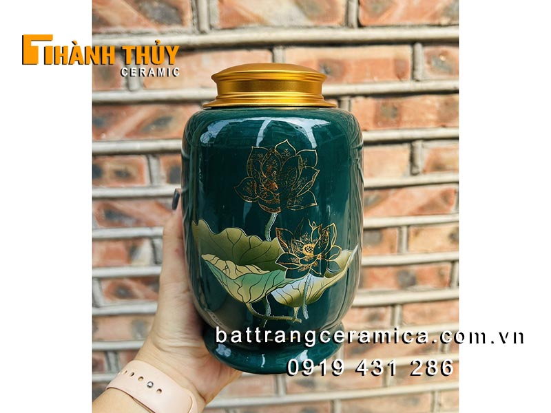 Hũ đựng trà sang trọng quà tặng VIP in logo độc đáo 