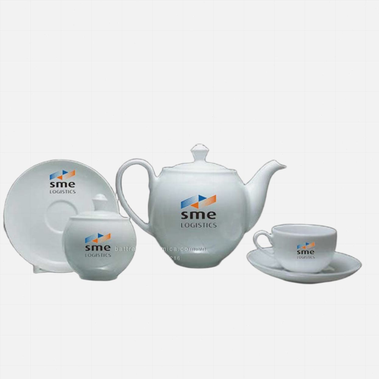 Ấm chén MinhLong quà tặng gốm sứ đẹp sang in logo độc đáo 