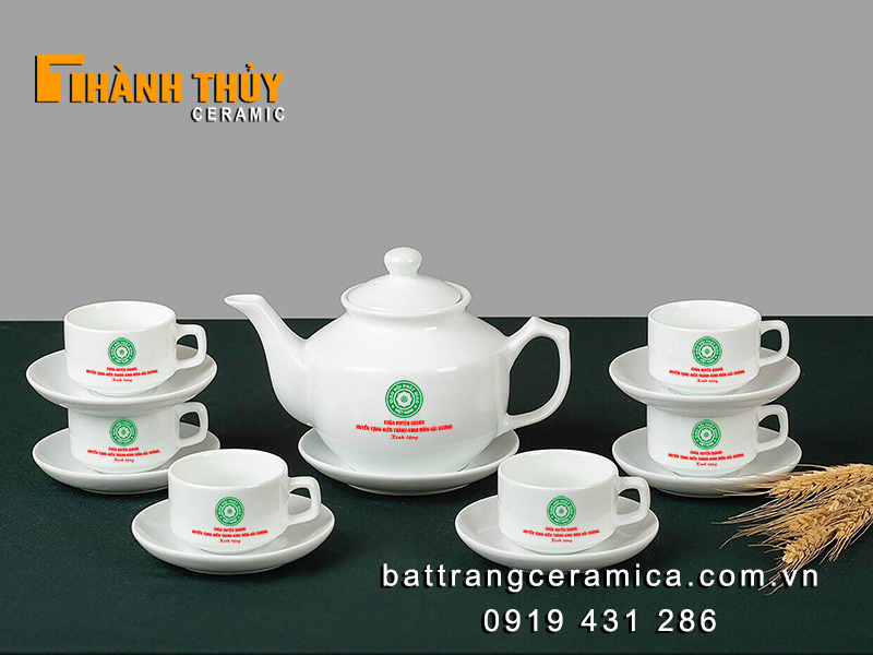 Bộ ấm trà cao cấp quà tặng doanh nghiệp in logo sang trọng 