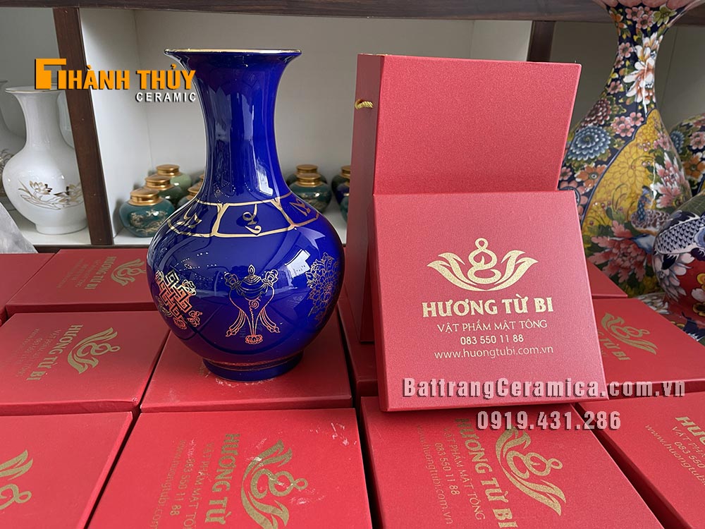 Bình gốm Bát Tràng cao cấp quà tặng sang trọng tri ân khách Bình gốm Bát Tràng cao cấp quà tặng sang trọng tri ân khách