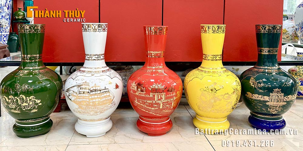 Bình trang trí 24k sang trọng quà tặng đại hội ý nghĩa Bình trang trí 24k sang trọng quà tặng đại hội ý nghĩa