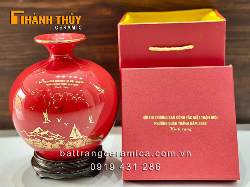 Bình hút lộc quà tặng đại hội in logo sang trọng quà độc đáo