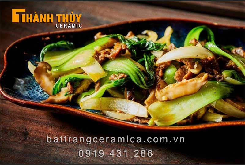 Bộ bát đĩa men hỏa biến xanh đại dương cao cấp, an toàn, bền đẹp