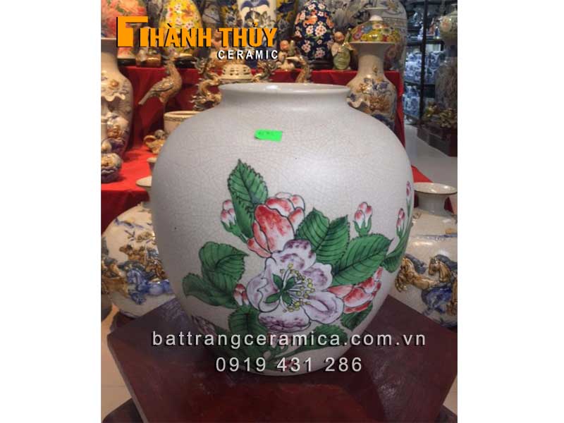 Vò cắm hoa men rạn 26 cm đẹp gốm sứ Bát Tràng cao cấp Vò cắm hoa men rạn 26 cm đẹp gốm sứ Bát Tràng cao cấp