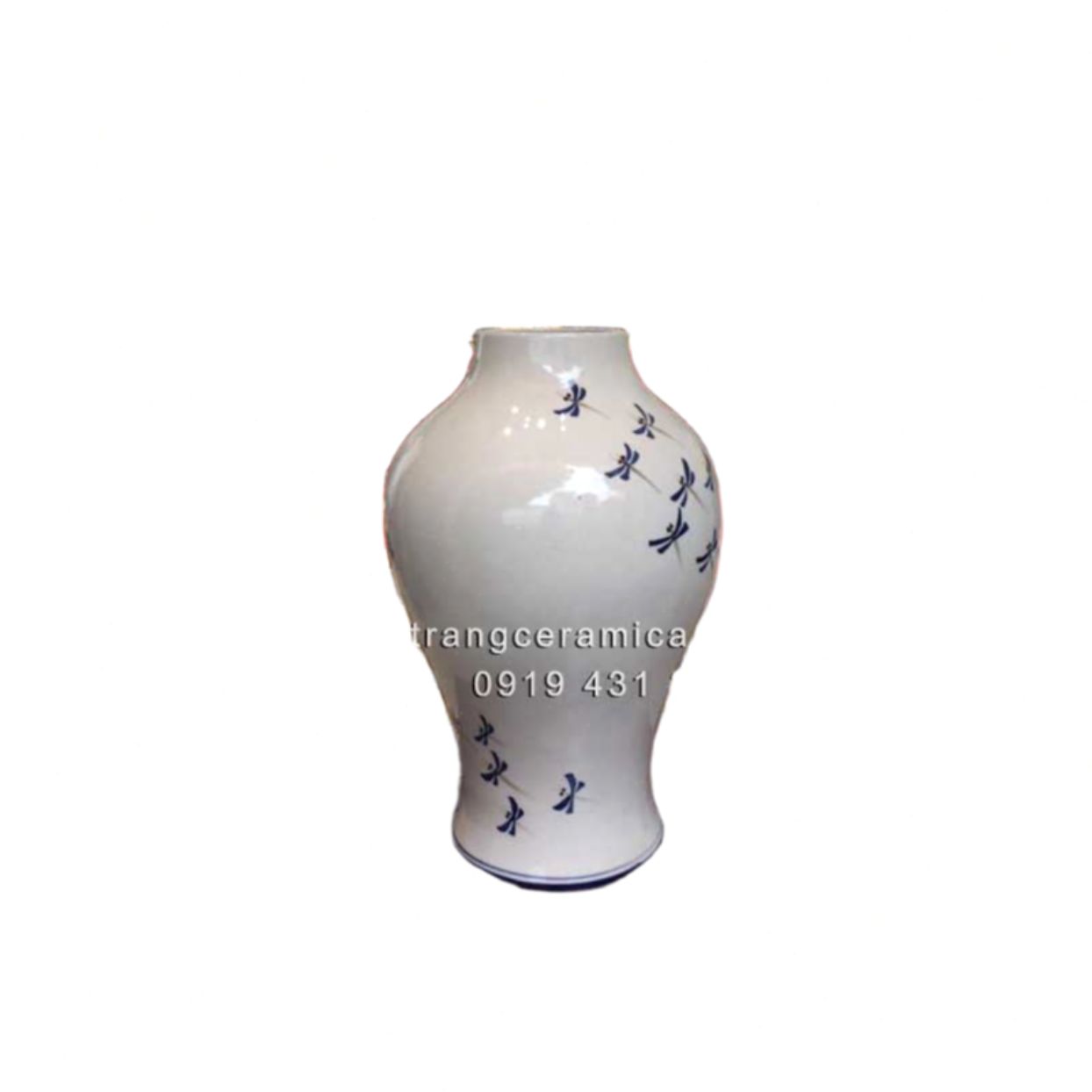 Bình cắm hoa gốm sứ Chuồn Chuồn 35cm Sang trọng Đẹp 