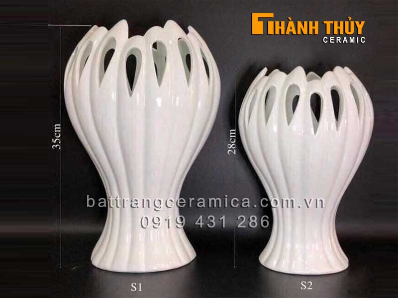 Lọ hoa Bàn Tay Phật 35cm gốm sứ Bát Tràng trang trí độc đáo