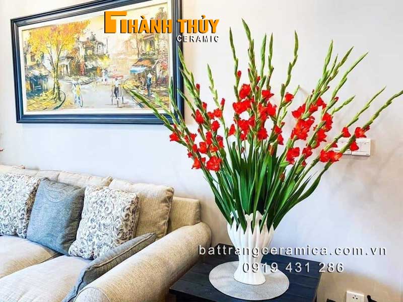 Lọ hoa Bàn Tay Phật 35cm gốm sứ Bát Tràng trang trí độc đáo