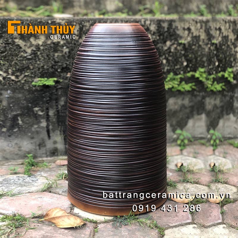 Bình chuông gốm sứ cắm đào 52cm bền đẹp phong thủy tốt