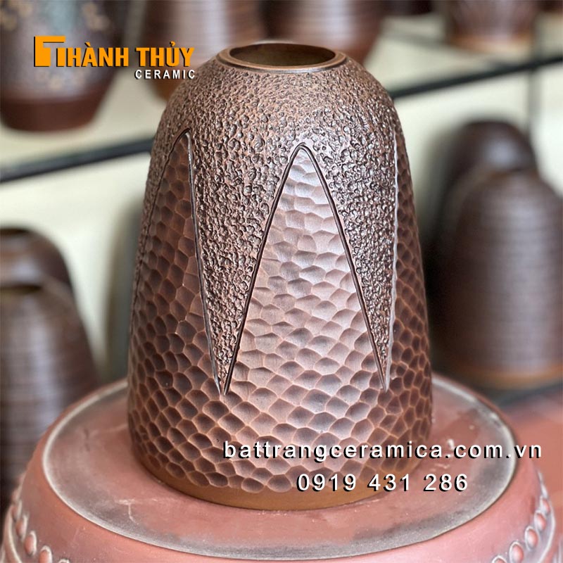 Bình hoa dáng chuông 32cm gốm sứ Bát Tràng trang trí nhà đẹp 