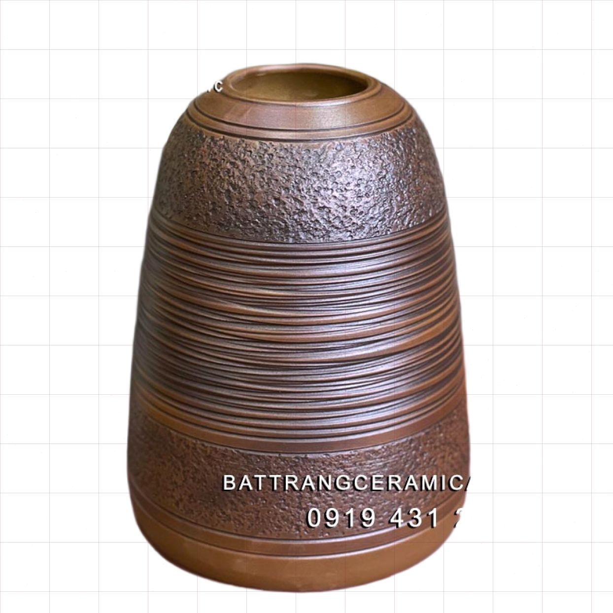 Bình chuông cắm hoa Bát Tràng 27cm sang trọng trang trí Tết 