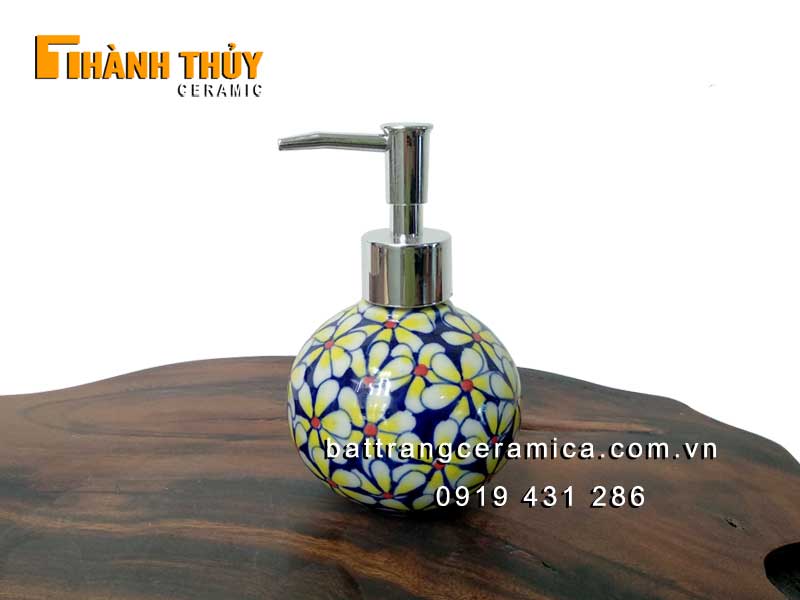 Bình đựng xà phòng sứ Bát Tràng sang trọng đa dạng mẫu mã tiện lợi