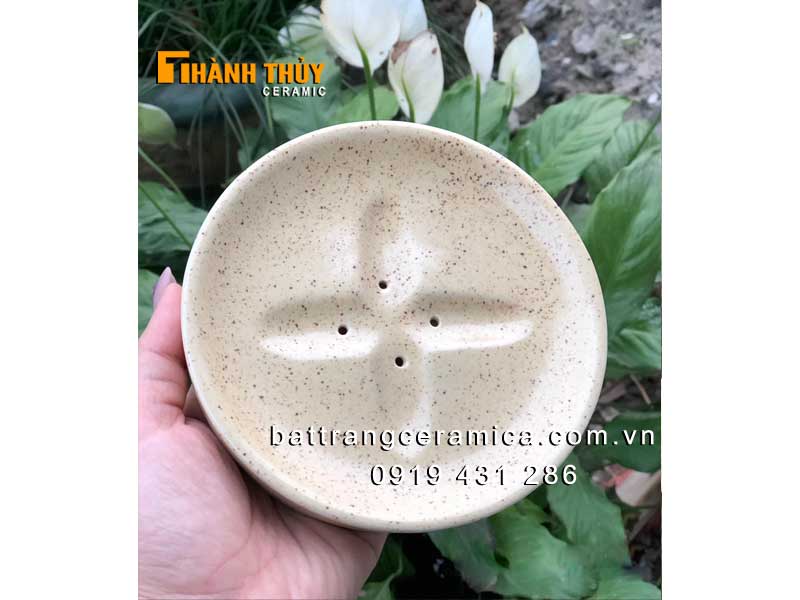 Bộ phụ kiện nhà tắm sứ Bát Tràng 4 món sang trọng tiện ích