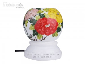 Đèn Xông Tinh Dầu Hoa Mẫu Đơn Gốm Bát Tràng Tinh Dầu Thiên Nhiên