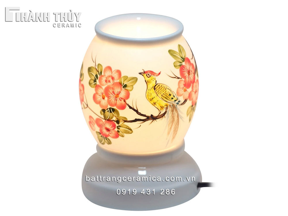Đèn xông tinh dầu chim Trĩ sang trọng ấm áp dễ dùng 