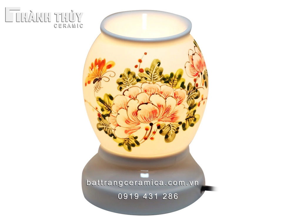 Đèn xông tinh dầu Mẫu Đơn thơm lâu quà tặng độc đáo 