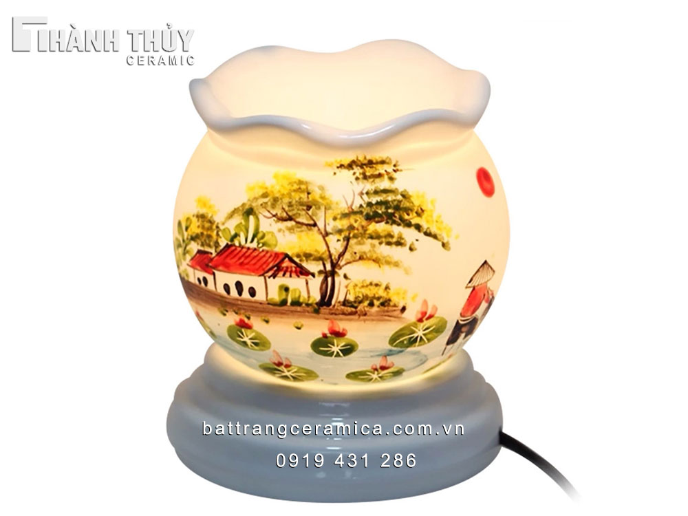 Đèn xông tinh dầu Loe ao Sen quà tặng ý nghĩa giao hàng nhanh