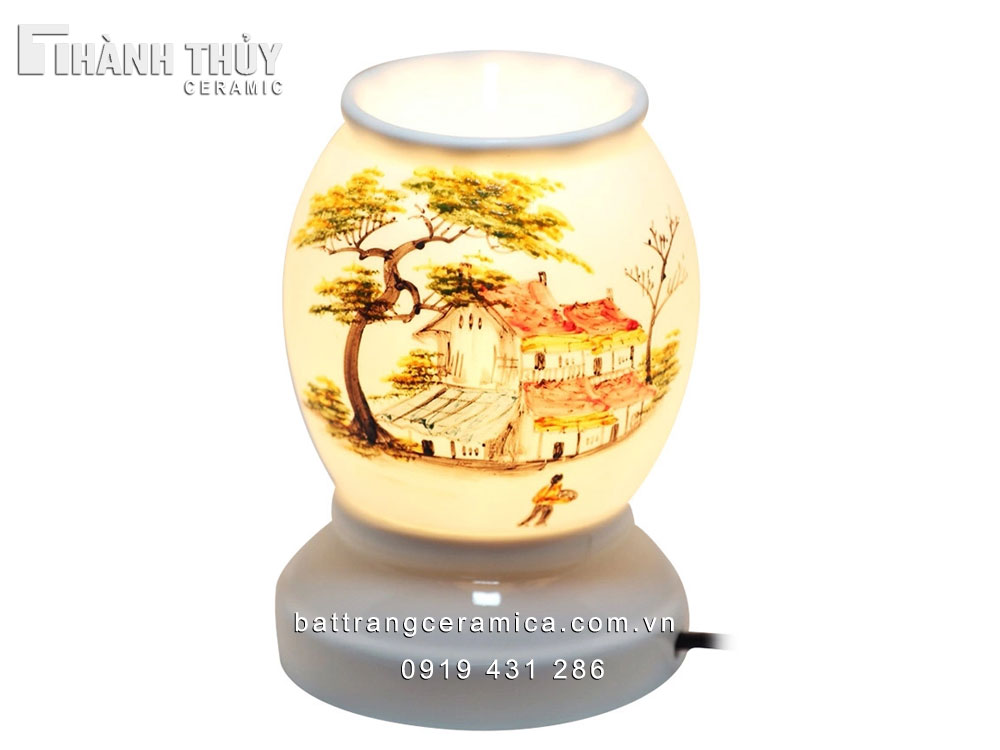 Đèn xông tinh dầu cảnh quê quà tặng độc đáo ship nhanh 