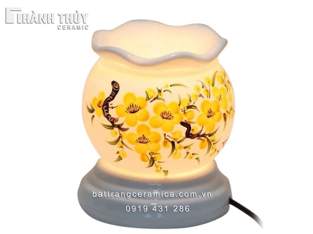 Đèn xông tinh dầu hoa Mai nghệ thuật trang trí phòng thơm 