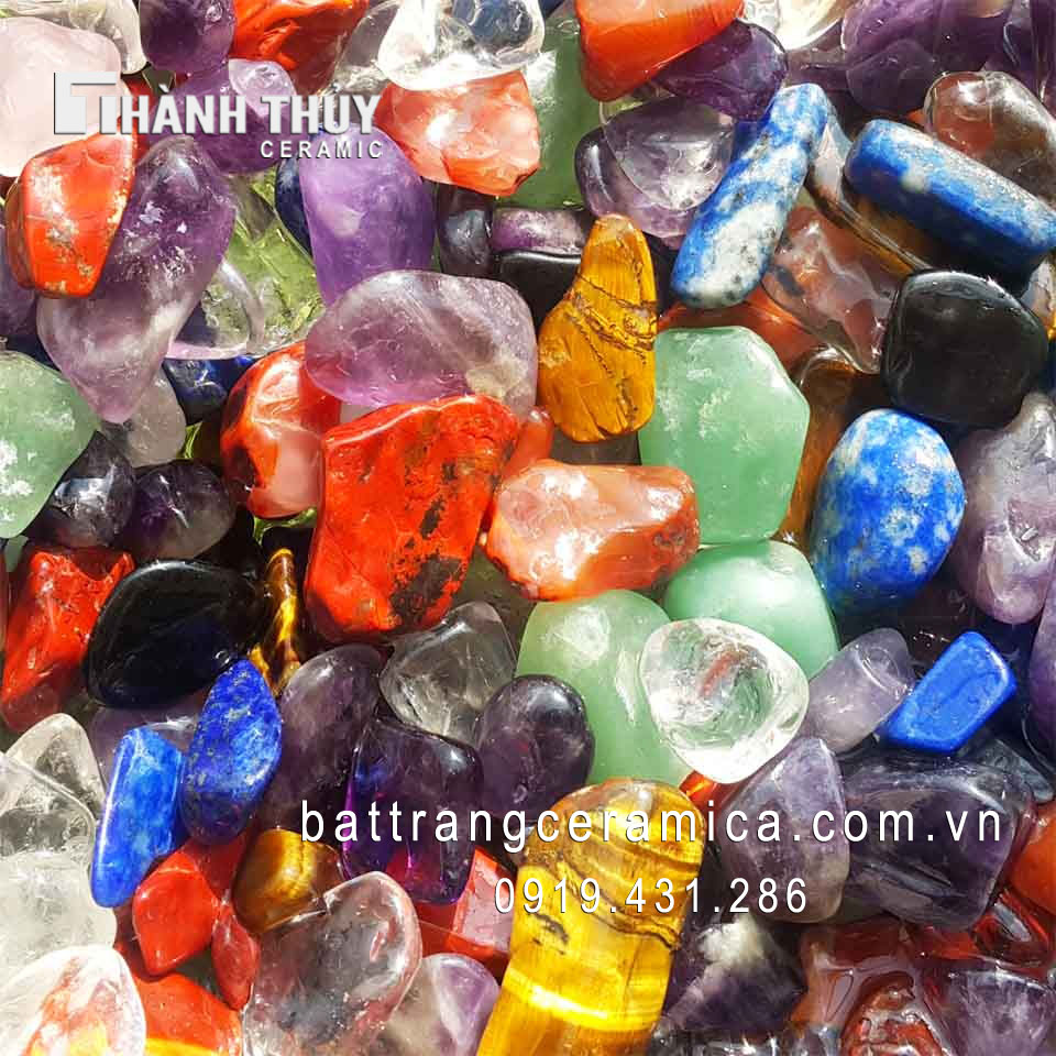 Đá ngũ sắc thạch anh phong thủy 5 màu sắc hút tài lộc may mắn