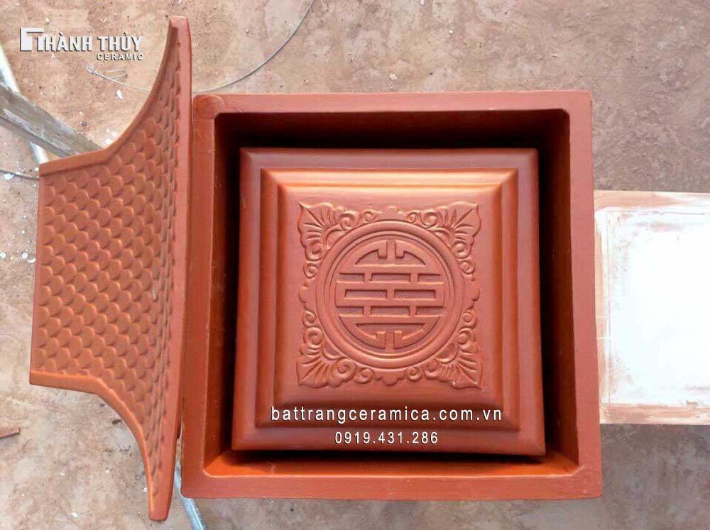 Bình tro đứng tứ linh gốm nâu đỏ cao cấp bền đẹp giá tốt Bình tro đứng tứ linh gốm nâu đỏ cao cấp bền đẹp giá tốt