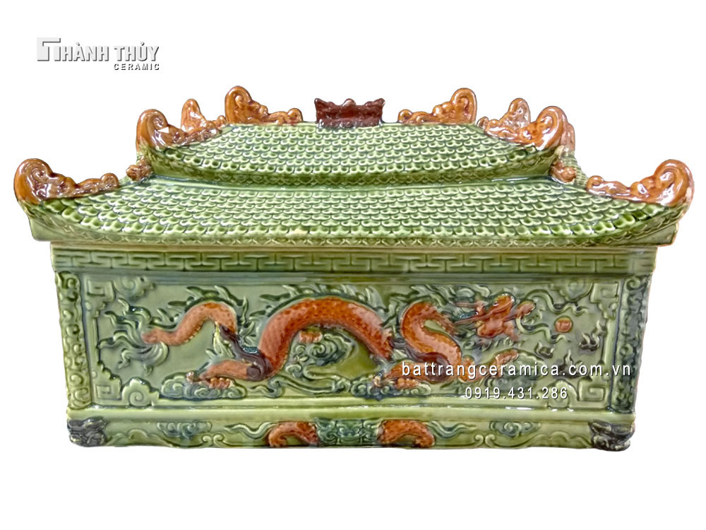 Quách tiểu sứ mái chùa hổ phách sang trọng bán chạy quà tặng ý nghĩa 