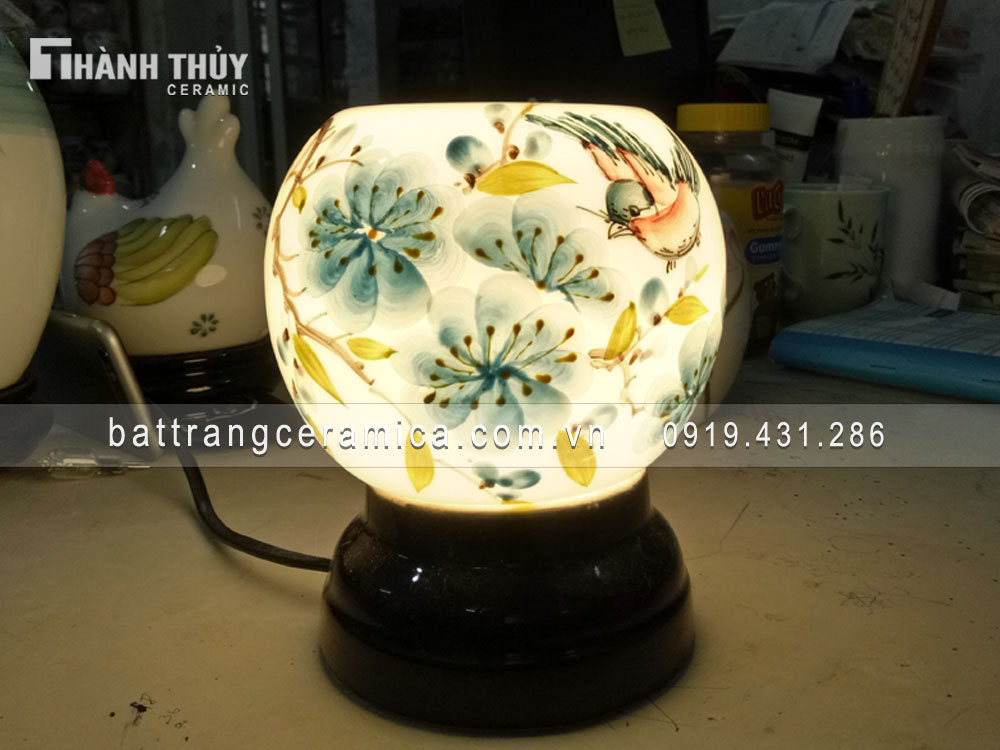 Đèn xông tinh dầu hoa xanh quà tặng đẹp sang trọng giá tốt