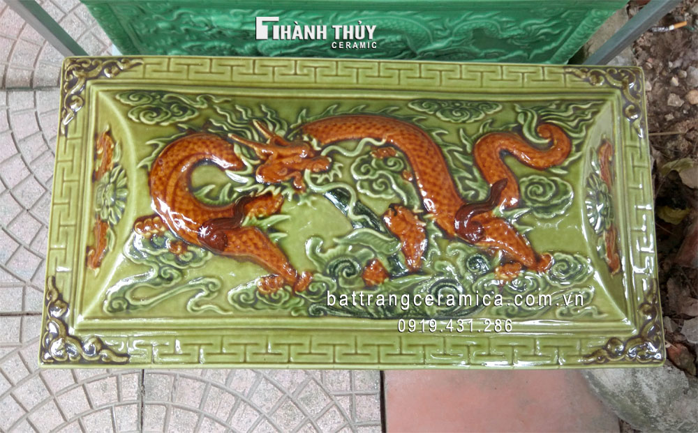 Quách tiểu sứ Bát Tràng Rồng nổi hổ phách cao cấp đẹp mê ly Quách tiểu sứ Bát Tràng Rồng nổi hổ phách cao cấp đẹp mê ly