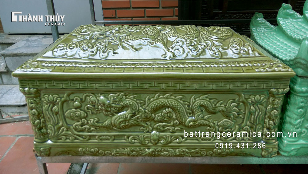 Quách Tiểu Rồng Men Xanh Thạch Anh Cao Cấp Phong Thuỷ Sang Trọng Quách Tiểu Rồng Men Xanh Thạch Anh Cao Cấp Phong Thuỷ Sang Trọng