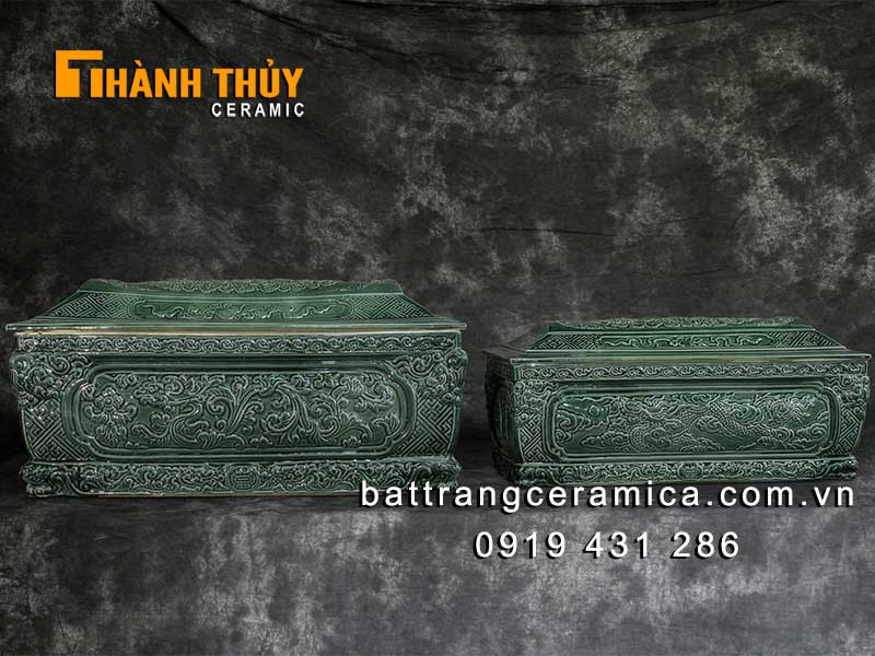Bộ tiểu quách sứ Vạn Thọ cao cấp Bát Tràng đẹp sang trọng giá tốt