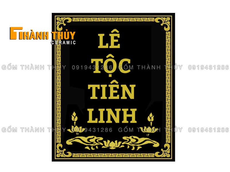 Bia dòng họ sứ Bát Tràng 40x60 cm Giá tốt Uy tín Giao nhanh