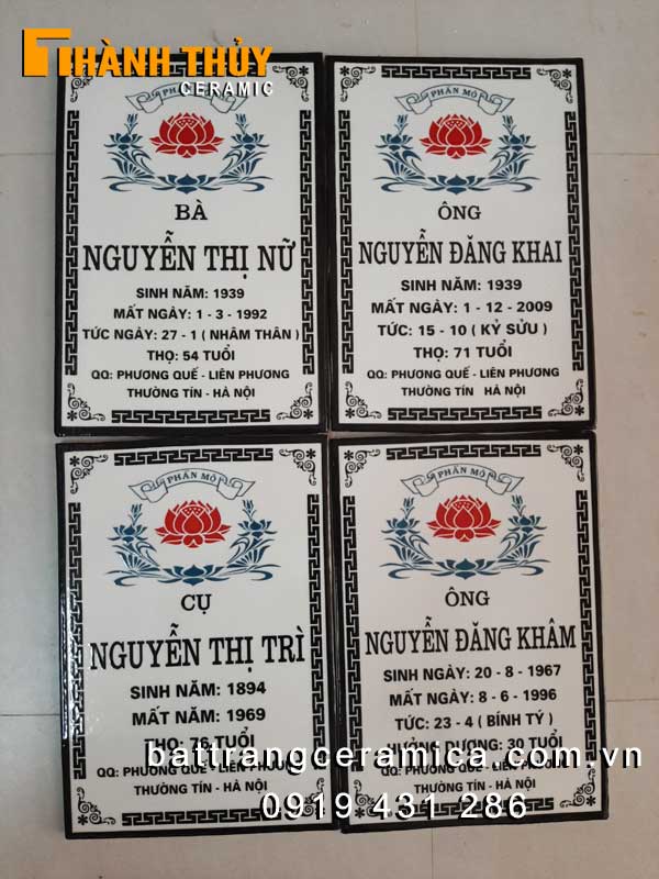 Bia mộ gốm sứ Bát Tràng hoa sen đỏ cao cấp giá tốt uy tín Bia mộ gốm sứ Bát Tràng hoa sen đỏ cao cấp giá tốt uy tín