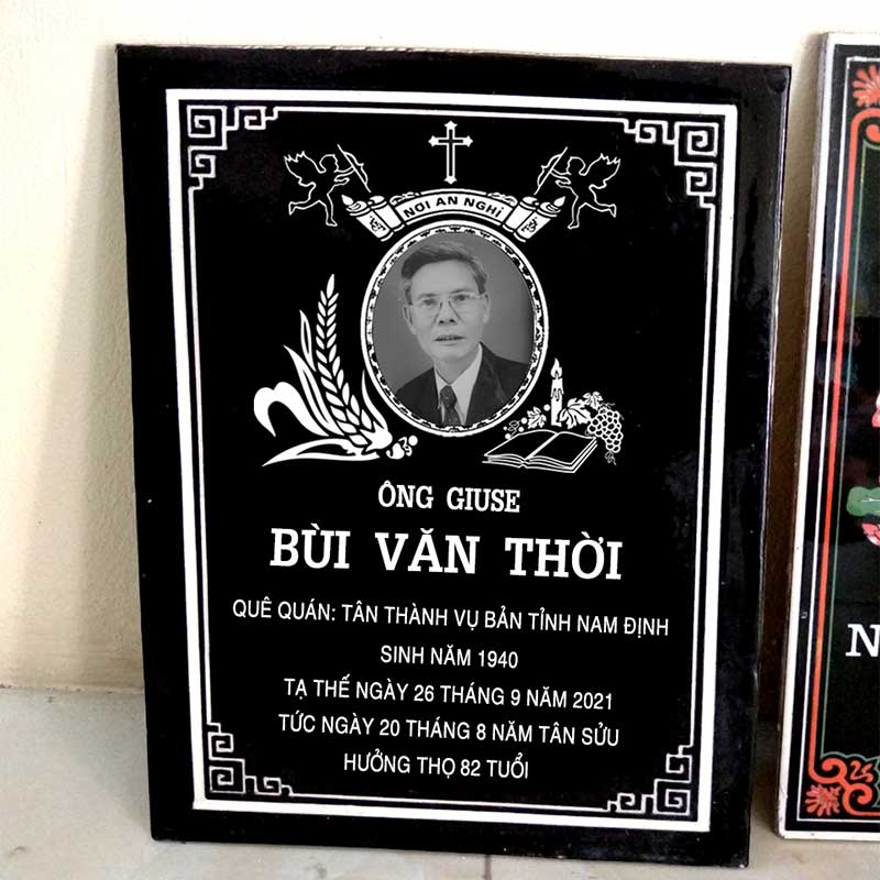 Bia mộ công giáo sứ Bát Tràng bền đẹp giao nhanh giá tốt 