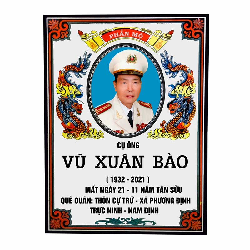 Bia mộ sứ Bát Tràng bền đẹp lâu dài uy tín giao nhanh