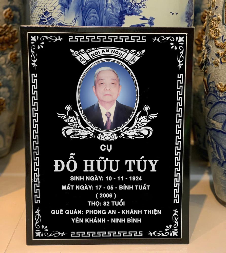 Bia mộ sứ Bát Tràng đẹp cao cấp kèm ảnh, bền bỉ lâu dài