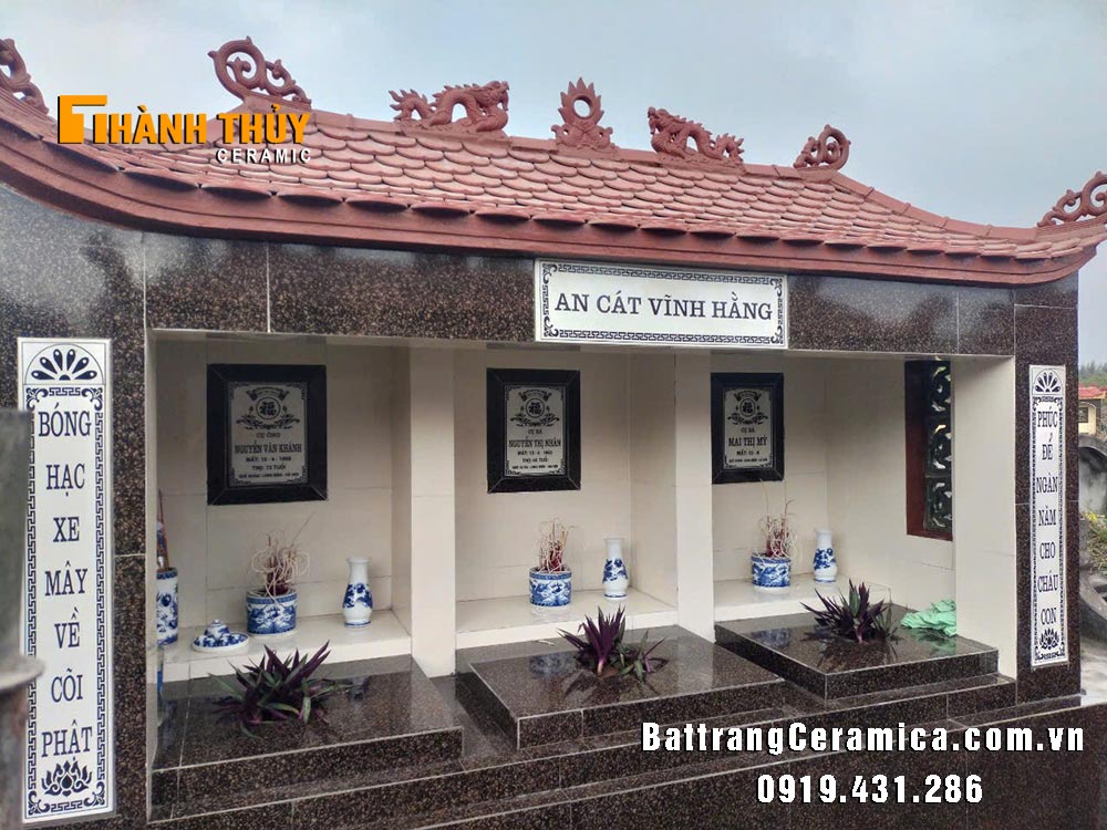 Bia mộ sứ Bát Tràng đẹp cao cấp kèm ảnh, bền bỉ lâu dài