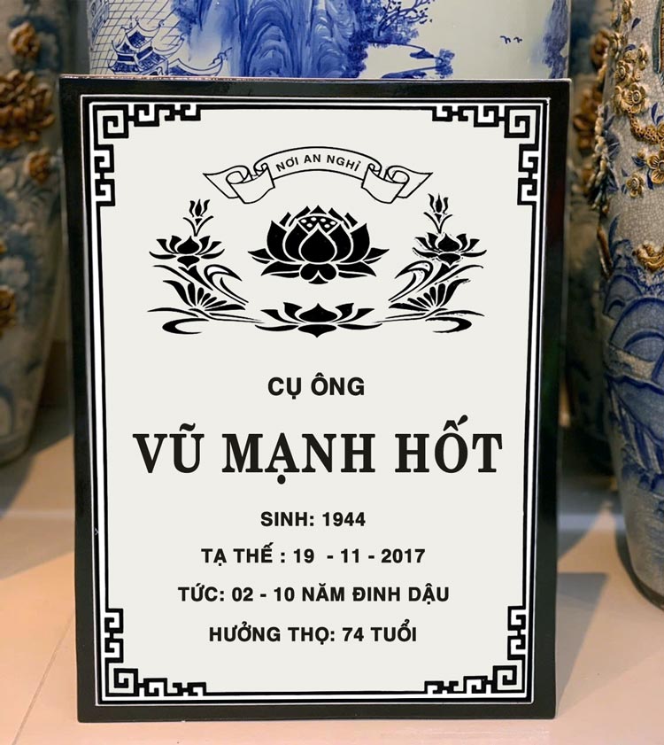 Bia mộ gốm sứ cao cấp bền đẹp mẫu mã đa dạng giá tốt