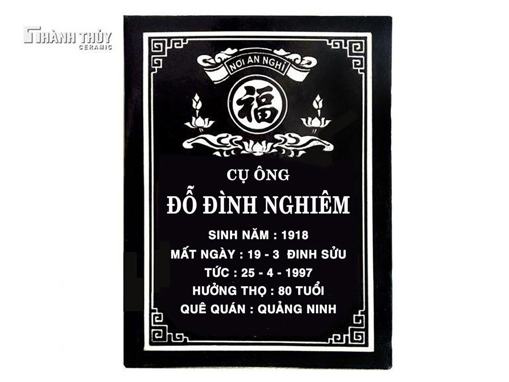 Bia mộ gốm sứ cao cấp bền đẹp mẫu mã đa dạng giá tốt
