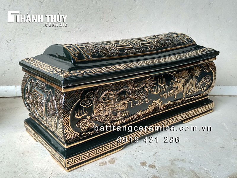 Quách Tiểu Sứ Tứ Linh vẽ vàng xanh đen sang trọng bền đẹp