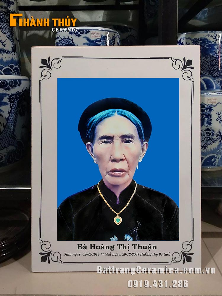 Bia mộ sứ Bát Tràng bền đẹp giá tốt mẫu mã đa dạng chuẩn phong thủy