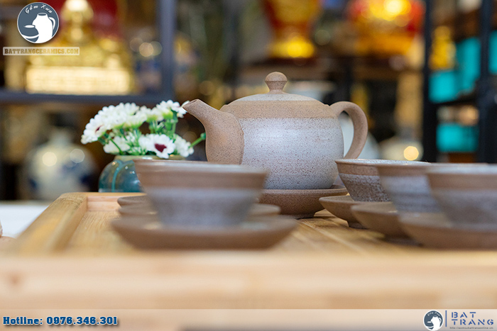 Bộ ấm chén Hồng Sa Bát Tràng cao cấp Sắc nét giá tốt