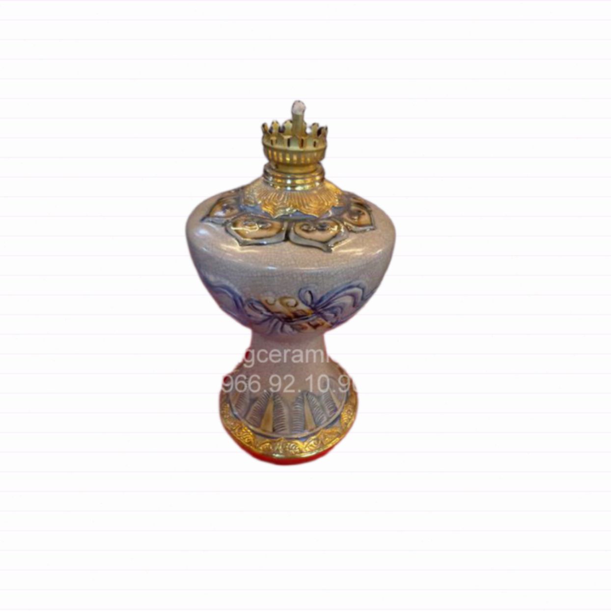 Đèn kẹp đồng cuốn thư S1 23cm rạn nổi trang trí nhà đẹp 