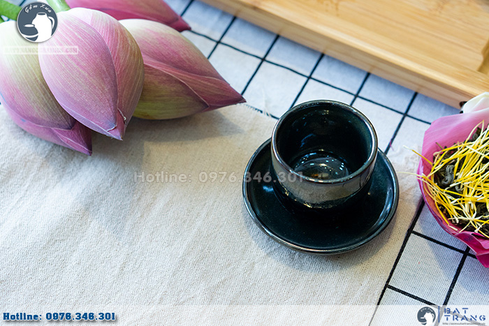 Bộ ấm chén men hỏa biến quả xoài gốm Bát Tràng sang trọng độc đáo