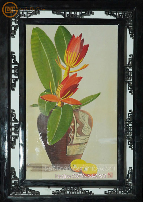 Tranh gốm Mỹ thuật Hoa chuối 90x60cm Đẹp độc đáo quà tặng