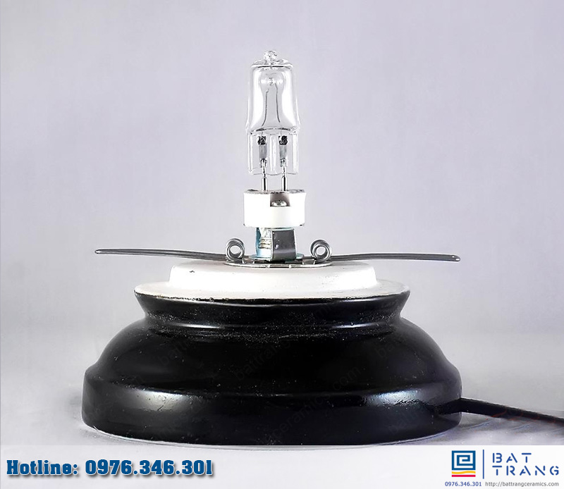 Đèn Xông Tinh Dầu Sóng Vẽ Sơn Thủy Gốm Bát Tràng Cao Cấp