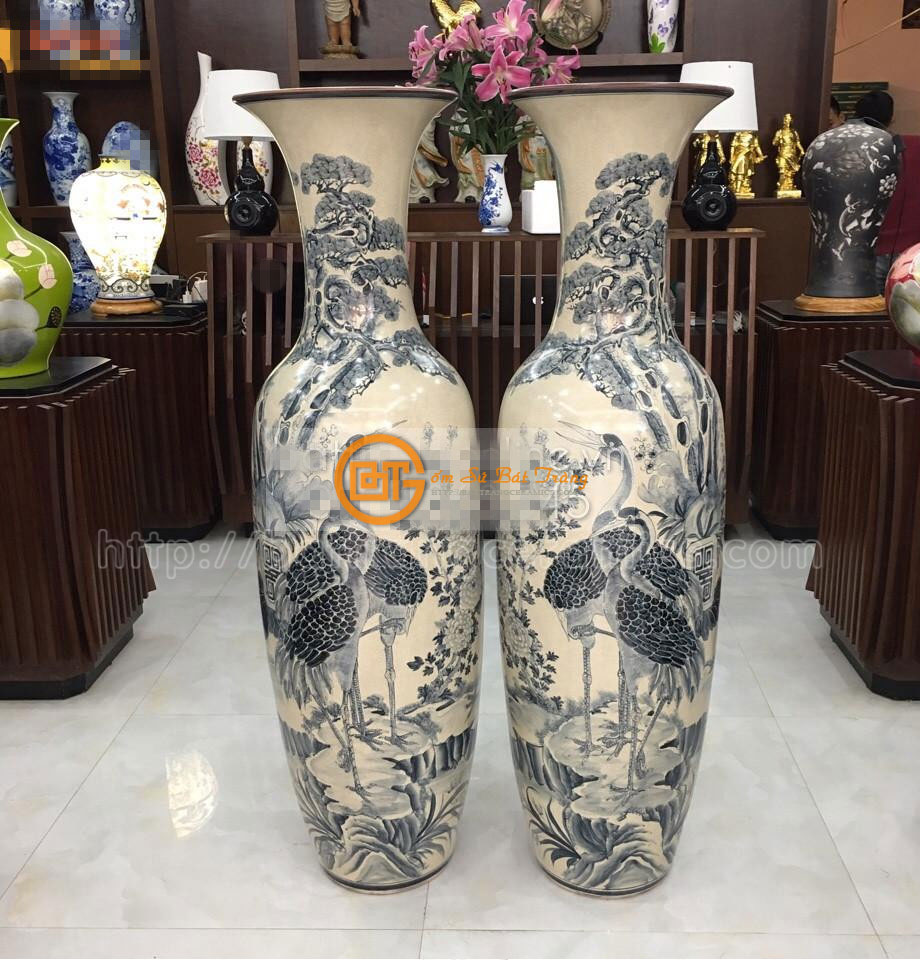 Lọ lộc bình Ngũ phúc men rạn cổ 1.55m quà tặng phong thủy đẹp Lọ lộc bình Ngũ phúc men rạn cổ 1.55m quà tặng phong thủy đẹp