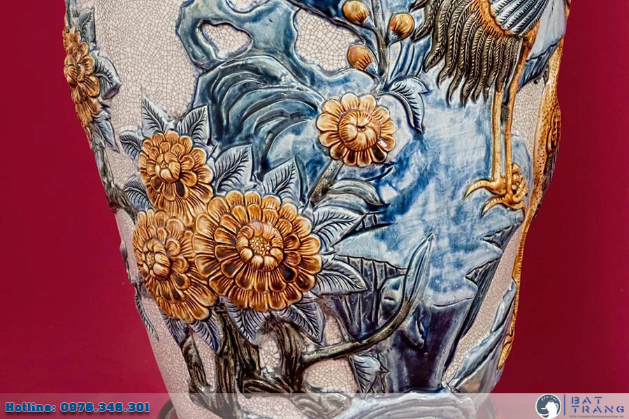 Lọ lộc bình men rạn Bát Tràng cao cấp Diên Niên Trường Thọ sang trọng đẹp Lọ lộc bình men rạn Bát Tràng cao cấp Diên Niên Trường Thọ sang trọng đẹp