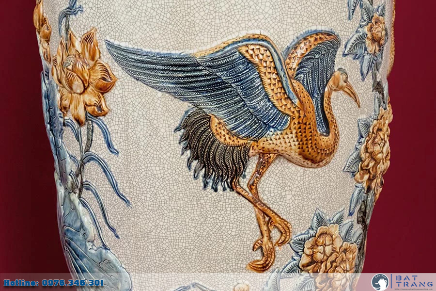 Lọ lộc bình men rạn Bát Tràng cao cấp Diên Niên Trường Thọ sang trọng đẹp Lọ lộc bình men rạn Bát Tràng cao cấp Diên Niên Trường Thọ sang trọng đẹp