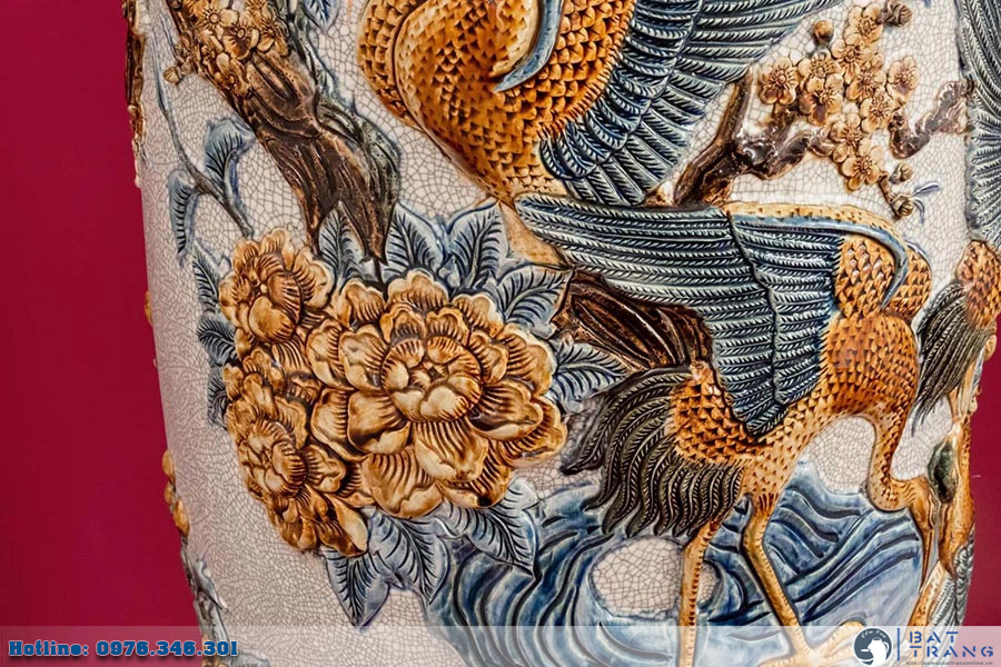 Lọ lộc bình men rạn Bát Tràng cao cấp Diên Niên Trường Thọ sang trọng đẹp Lọ lộc bình men rạn Bát Tràng cao cấp Diên Niên Trường Thọ sang trọng đẹp